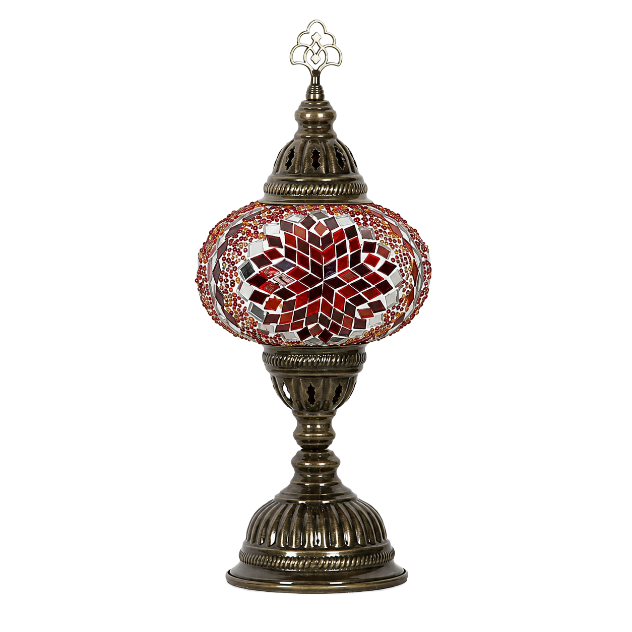 Traditional curved mosaic table lamp